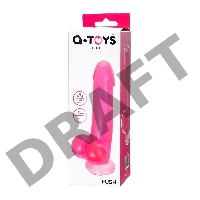 Реалистичный фаллоимитатор A-Toys by TOYFA Fush, TPE, розовый, 18 см