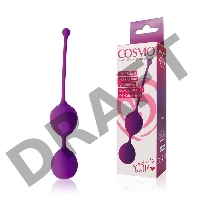 Фиолетовые двойные вагинальные шарики Cosmo с хвостиком для извлечения