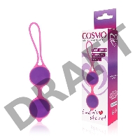 Фиолетово-розовые вагинальные шарики Cosmo