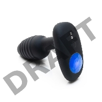 Черный интерактивный вибратор OhMiBod Lumen for Kiiroo с подсветкой - 10,2 см.