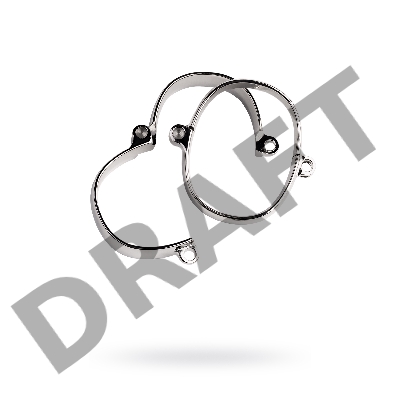 Наручники, TOYFA Metal, металл, серебристые, 11 см