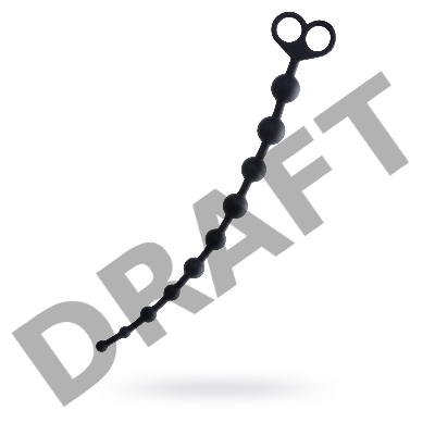 Анальные бусы TOYFA POPO Pleasure Cephei, водонепроницаемые, силикон, черные, 33,5 см, Ø 2,4 см