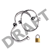 Наручники, TOYFA Metal, металл, серебристые, 11 см
