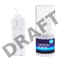 Закрытая рельефная насадка Crystal sleeve с усиками - 12 см.