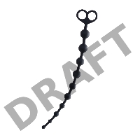 Анальные бусы TOYFA POPO Pleasure Cephei, водонепроницаемые, силикон, черные, 33,5 см, Ø 2,4 см