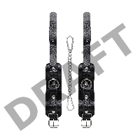 Оковы мини Pecado BDSM, со скруглёнными углами, натуральная кожа, чёрные