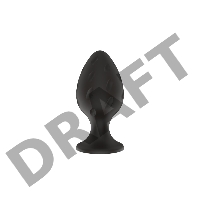 Пробка анальная Силиконовая черная S (5.8*2.8cm) 3304-01