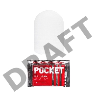 Нереалистичный мастурбатор TENGA Pocket Click Ball, TPE, белый, 7,5 см