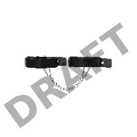 Оковы Pecado BDSM, из одного ремешка с люверсами, натуральная кожа, чёрные