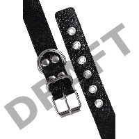 Оковы Pecado BDSM, из одного ремешка с люверсами, натуральная кожа, чёрные