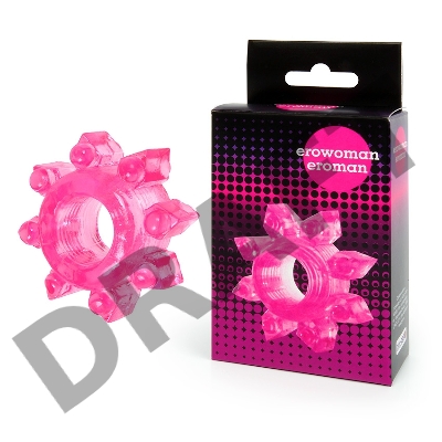 Розовое эрекционное кольцо Cockring star