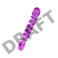 Двусторонний фаллоимитатор A-Toys by TOYFA Tanza, TPE, фиолетовый, 27,5 см