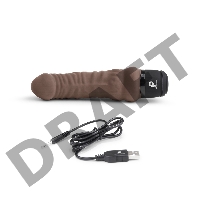 Коричневый вибратор-реалистик 6 Realistic Vibrator - 17 см.