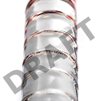 Двусторонний фаллоимитатор Sexus Glass, стекло, прозрачный, 22 см