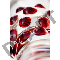 Двусторонний фаллоимитатор Sexus Glass, стекло, прозрачный, 22 см