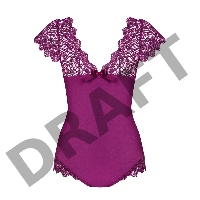 Боди черное с сентчатыми вставками Moketta (Obsessive)