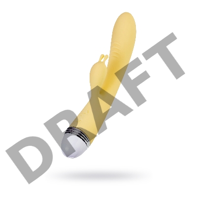 Вибратор с клиторальным стимулятором Flovetta by Toyfa Aster, силикон, желтый, 22 см