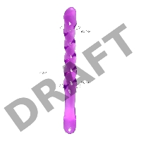 Двусторонний фаллоимитатор A-Toys by TOYFA Tanza, TPE, фиолетовый, 27,5 см