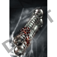 Двусторонний фаллоимитатор Sexus Glass, стекло, прозрачный, 22 см