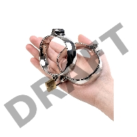 Наручники, TOYFA Metal, серебристые, 6,5Х8 см