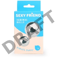 Серебристые вагинальные шарики Sexy Friend без шнурка