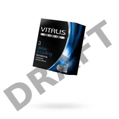 Презервативы VITALIS PREMIUM №3 delay and cooling - с охлаждающим эффектом (ширина 53mm)