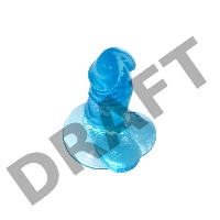 Реалистичный фаллоимитатор A-Toys by TOYFA Indy, TPE, голубой, 15,8 см