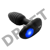Черный интерактивный вибратор OhMiBod Lumen for Kiiroo с подсветкой - 10,2 см.