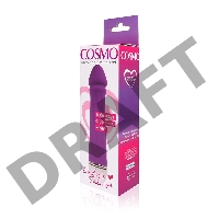 Фиолетовый силиконовый вибратор Cosmo - 13 см.