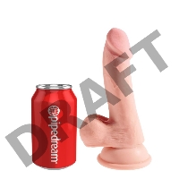 Фаллоимитатор на присоске Тройная плотность King Cock Plus 6.5 Triple Density Cock with Balls - Flesh