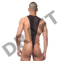 Боди мужское черно-голубые S/M