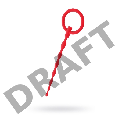 Уретральный плаг Black & Red by TOYFA, силикон, красный, 16 см