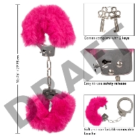 Металлические наручники с искусственным мехом ULTRA FLUFFY FURRY CUFFS-PINK