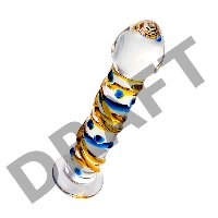 Нереалистичный фаллоимитатор Sexus Glass, стекло, прозрачный, 17,5 см