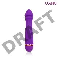 Фиолетовый силиконовый вибратор Cosmo - 13 см.