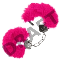 Металлические наручники с искусственным мехом ULTRA FLUFFY FURRY CUFFS-PINK