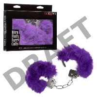 Металлические наручники с искусственным мехом ULTRA FLUFFY FURRY CUFFS-PURPL