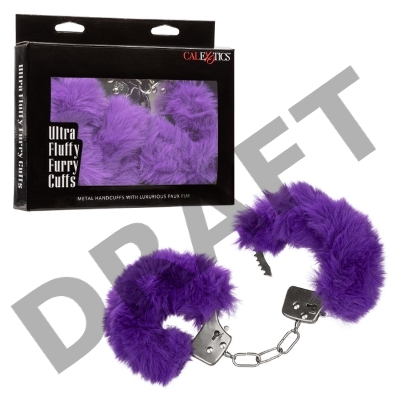 Металлические наручники с искусственным мехом ULTRA FLUFFY FURRY CUFFS-PURPL