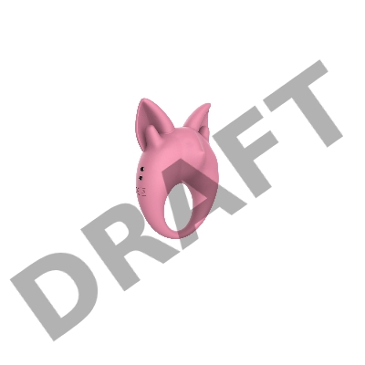 Перезаряжаемое кольцо для клиторальной стимуляции MiMi Animals Kitten Kiki Pink 7200-01lola