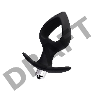 Анальная вибровтулка-расширитель POPO Pleasure by TOYFA Cordis M, силикон, черная, 14 см, Ø 5,5