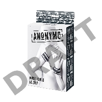 Наручники Anonymo #0107, полиэстер, серебристые, 23,5 см