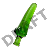 Нереалистичный фаллоимитатор Sexus Glass, стекло, зеленый, 13,5 см