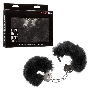 Металлические наручники с искусственным мехом ULTRA FLUFFY FURRY CUFFS-BLACK