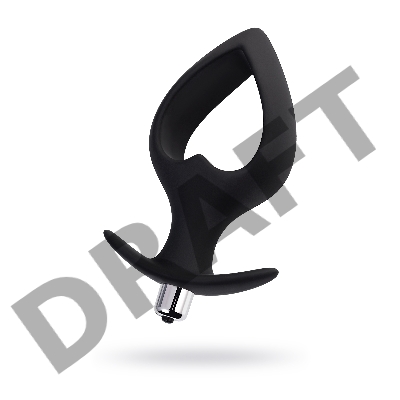 Анальная вибровтулка-расширитель POPO Pleasure by TOYFA Cordis, силикон, черная, 17 см, Ø 7,5 см