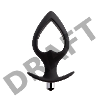 Анальная вибровтулка-расширитель POPO Pleasure by TOYFA Cordis, силикон, черная, 17 см, Ø 7,5 см