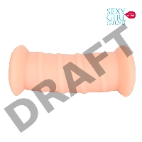 Телесный вибромастурбатор-вагина с комплектом эрекционных колец