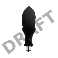 Анальная вибровтулка-расширитель POPO Pleasure by TOYFA Cordis, силикон, черная, 17 см, Ø 7,5 см