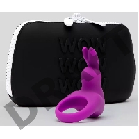 Фиолетовое эрекционное виброкольцо Happy Rabbit Cock Ring Kit