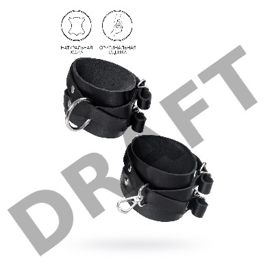 Оковы Pecado BDSM, с двумя перекрёстными ремешками, сцепка-оригинальный карабин, натуральная кожа