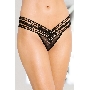 Стринги с ажурной резинкой SoftLine Collection, черный, M/L